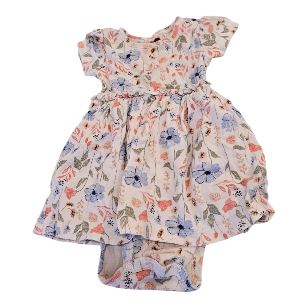 Carter's Child Size 6-9M Floral Short Sleeve Snap Closure Bodysuit